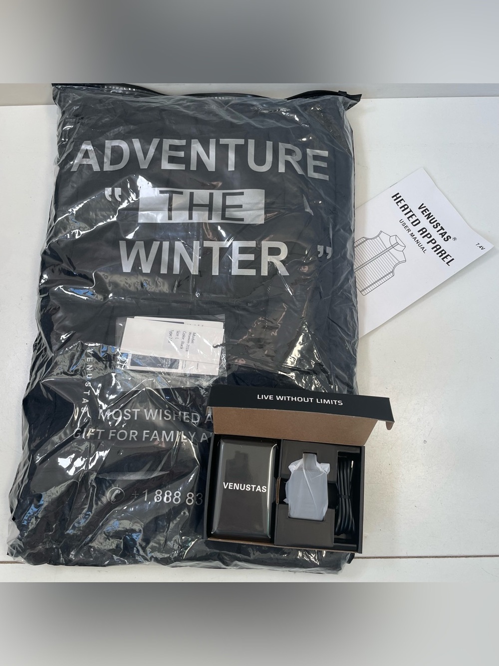 NEW Venustas Heated Puffer Vest Battery Women Size L With Battery Pack W2118